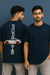 Porsche Racer Oversized T-Shirt – Navy Blue - RAAW