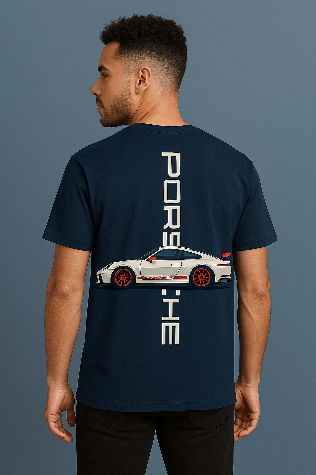 Porsche Racer Oversized T-Shirt – Navy Blue - RAAW