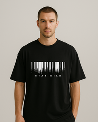 Stay Wild – Black Oversized T-shirt