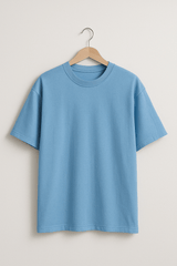 Oversized T-shirt Combo – Black, White & Sky Blue (Pack of 3)