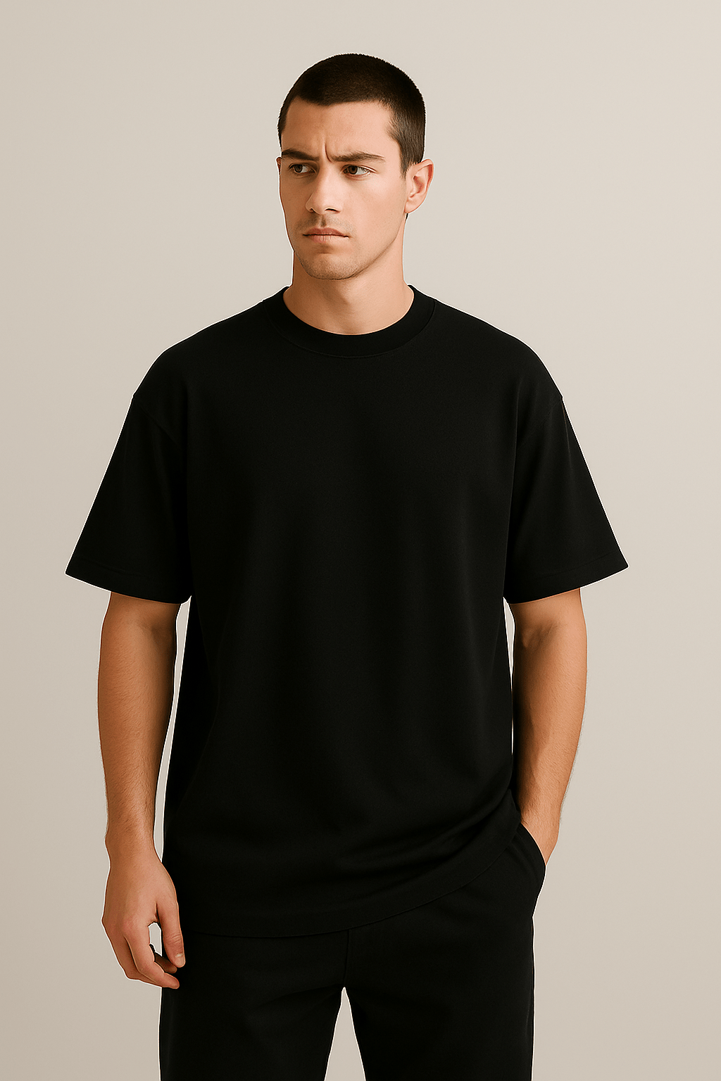 Classic Black Oversized T-shirt - RAAW